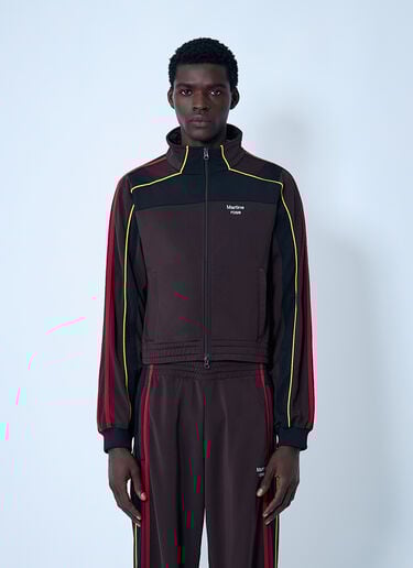 Logo Motif Shrunken Track Jacket Martine Rose Logo Motif Shrunken Track Jacket Brown mtr0162007