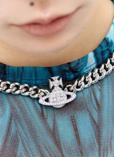 Vivienne Westwood Graziella Small Choker Necklace Silver vww0356009