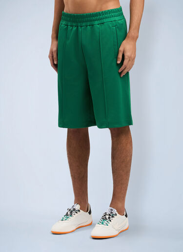 Palm Angels Back Curved Logo Track Shorts Green pma0164054