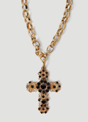 Dolce & Gabbana Kim Filigree Cross Necklace Gold dol0252027