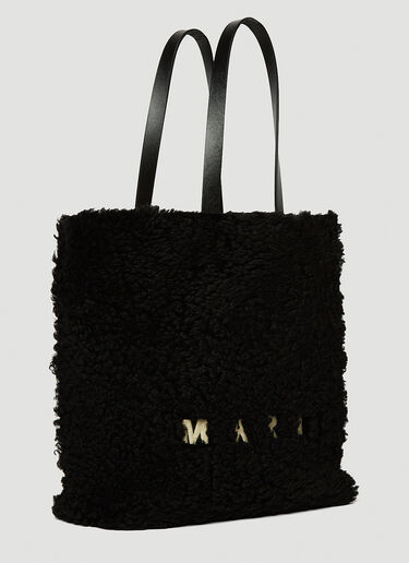 Marni North South Large Tote Bag Black mni0249049