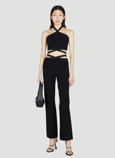 Alexander Wang Logo Halterneck Top Black awg0251027