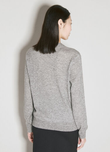 Saint Laurent Cashmere-And-Silk Sweater Grey sla0255035