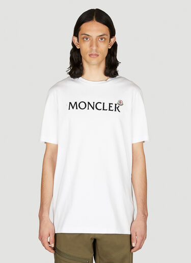 Moncler Logo Print T-Shirt White mon0153007