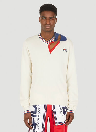 Y/Project x FILA Double Collar Sweater White ypf0348004