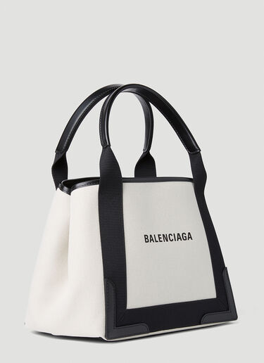 Balenciaga XS Logo Print Handbag White bal0251133