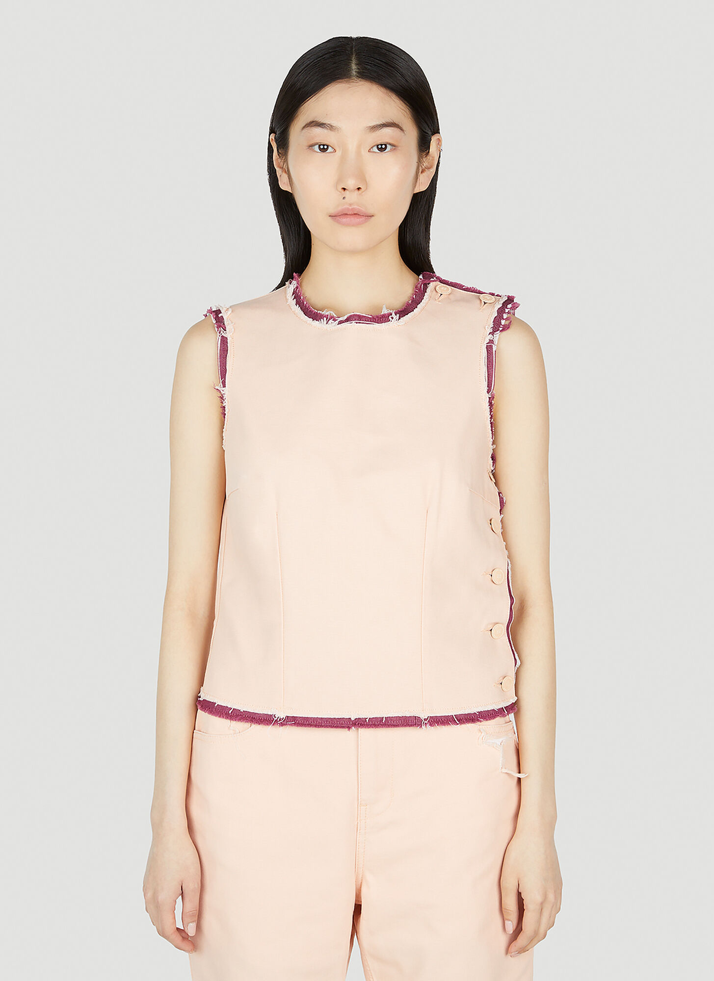 Raf Simons Doubled Tank Top Female Pink