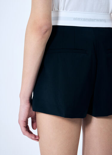 Alexander Wang High Rise Pleated Shorts Black awg0259007