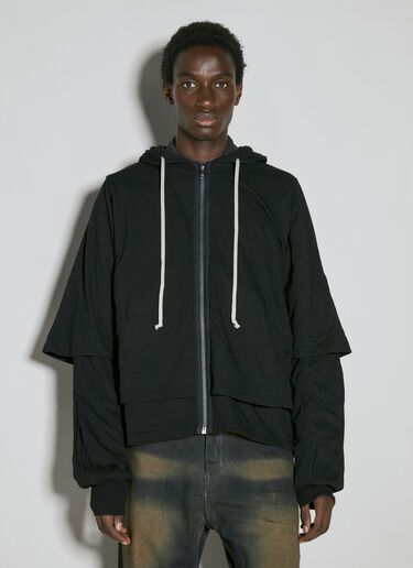 Rick Owens DRKSHDW Padded Zip-Up Sweatshirt Black drk0154009