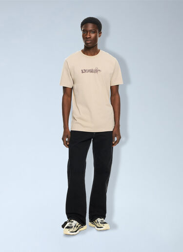 LN-CC® - Off-White: Half Arrow Slim Relaxed Jeans - Black Off-White Half Arrow Slim Relaxed Jeans Black ofw0164199