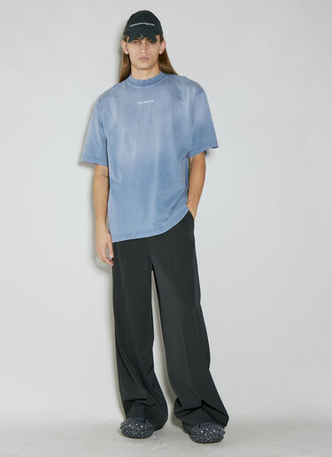 Balenciaga 로고 자수 티셔츠 블루 bal0154018
