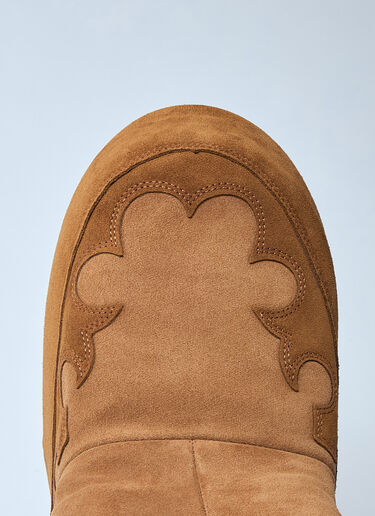 Moon Boot Icon Suede Embroidery Boots Brown mnb0360003