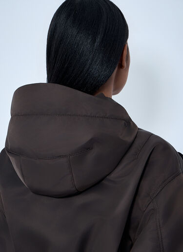 Cecilie Bahnsen Embroidered Hooded Jacket Brown cec0262021