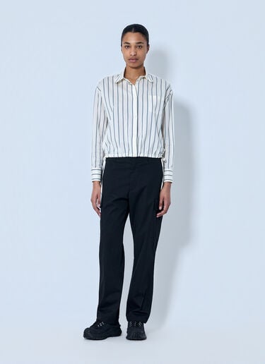 Moncler Striped Cotton Shirt White mon0264020