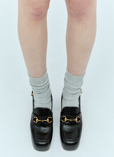 Horsebit Heeled Mules Gucci Horsebit Heeled Mules Black guc0255076