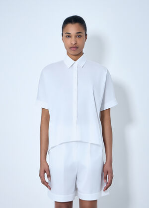 Max Mara Cotton Poplin Shirt White max0264069