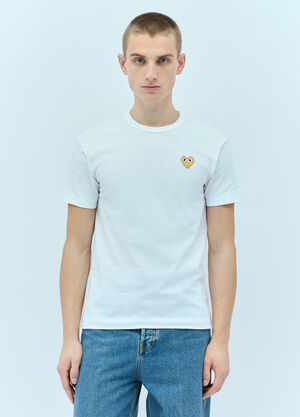 Comme Des Garçons PLAY Logo Patch T-Shirt Blue cpl0355020