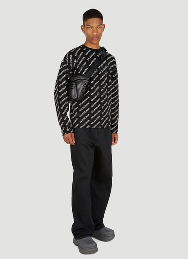 Balenciaga 올오버 로고 스웨터 블랙 bal0148083