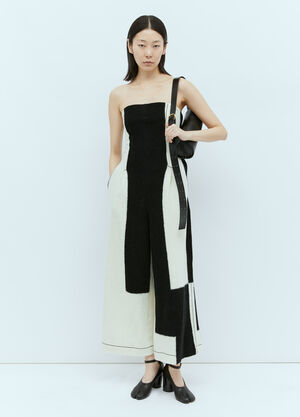 Issey Miyake Rectilinear Milled Jumpsuit White ism0254004