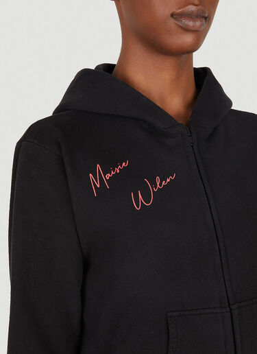 Maisie Wilen Pop Logo Print Hooded Sweatshirt Black mwn0247003