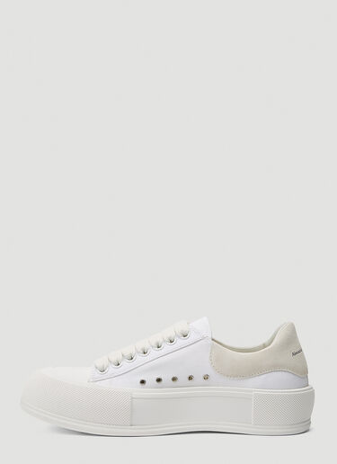 Alexander McQueen Deck Lace-Up Plimsoll Sneakers White amq0244028