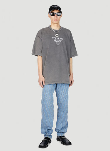 VETEMENTS Tease Me Faded T-Shirt Grey vet0151011