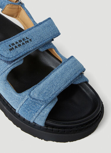 Isabel Marant Denim Madee Sandals Blue ibm0251029