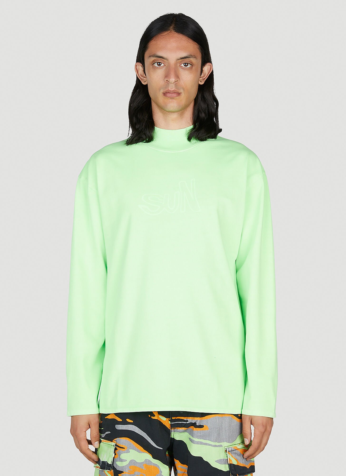 Erl Long Sleeve T-shirt Male Green