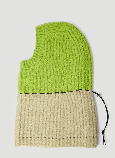 Song for the Mute Oversized Knitted Balaclava Green sfm0154014