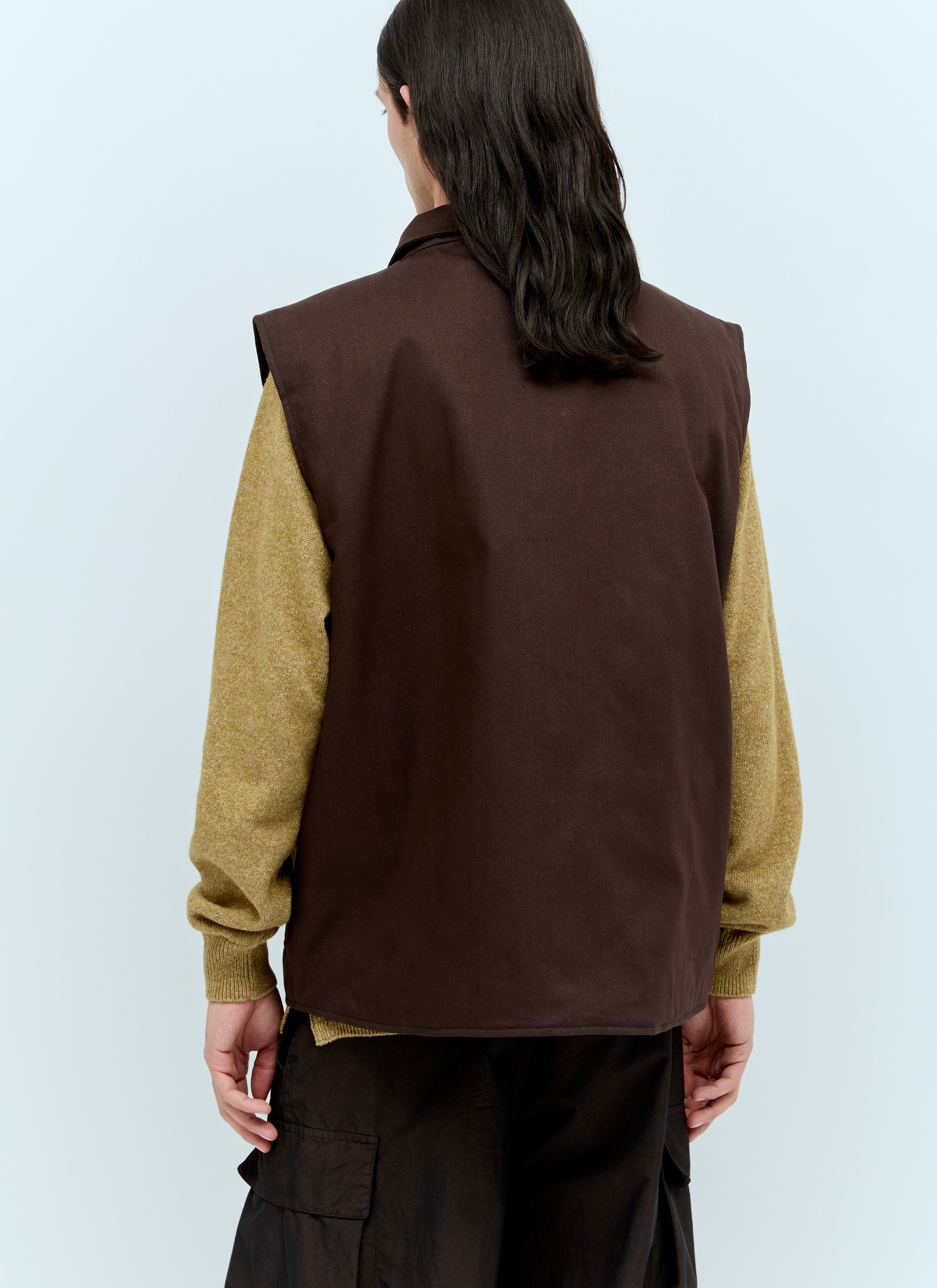 MHL by Margaret Howell メンズ ジップポケットジレ の ブラウン | LN-CC®