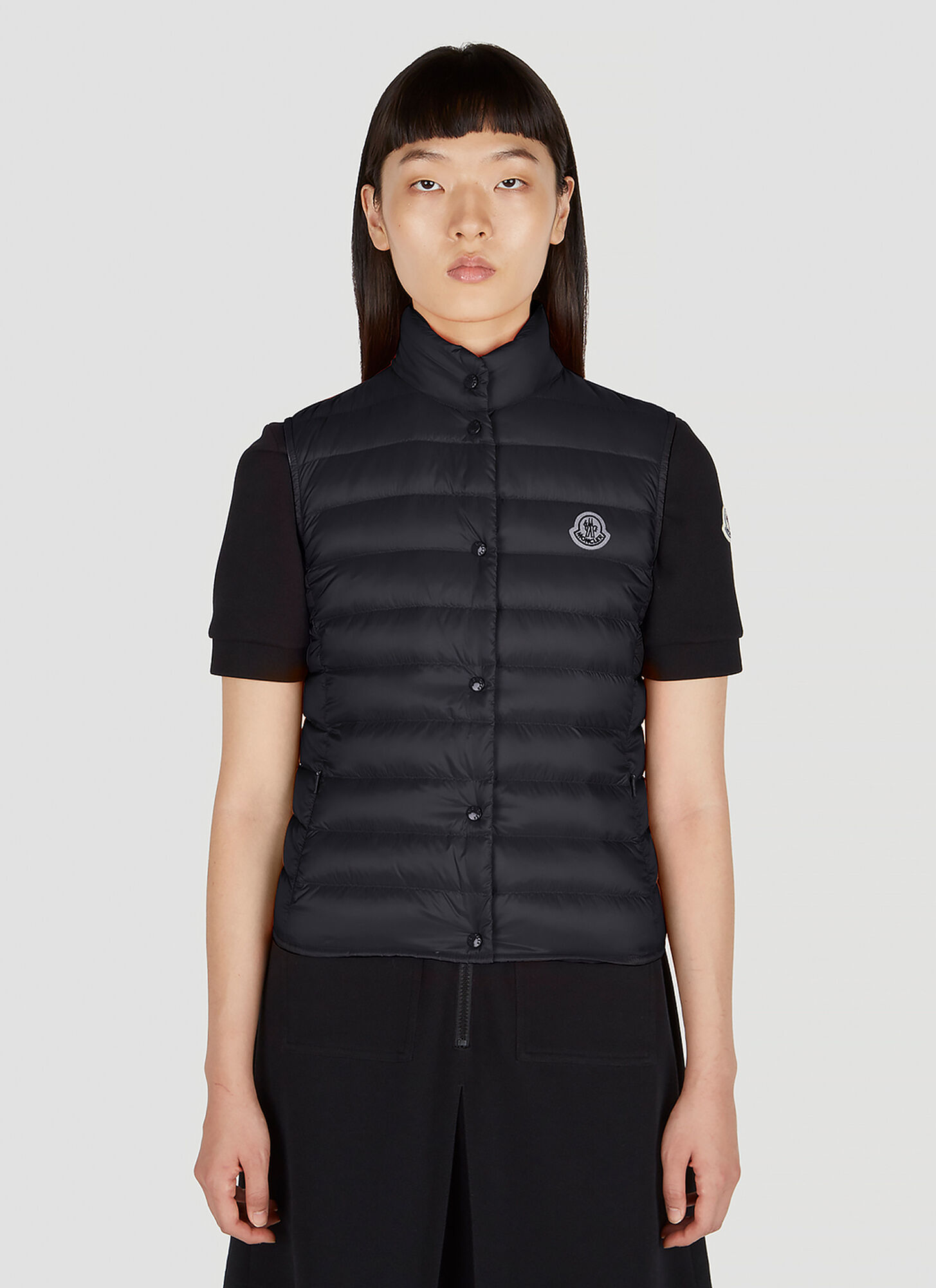 Shop Moncler Quilted Sleeveless Jacket In Black