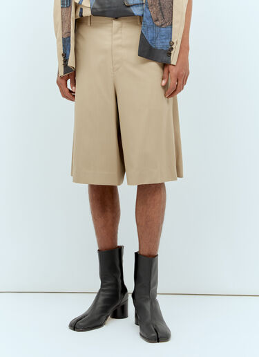 Comme des Garçons Homme Plus Double-Front Bermuda Shorts Beige hpl0156004