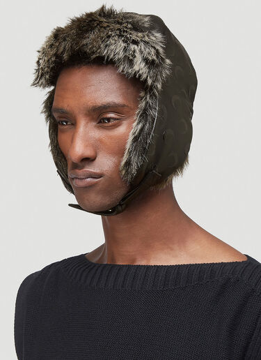 Marine Serre Faux-Fur Trimmed Hat Black mrs0342013