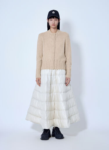 Moncler ウールブレンドのリブ編みカーディガン ライトベージュ mon0266009