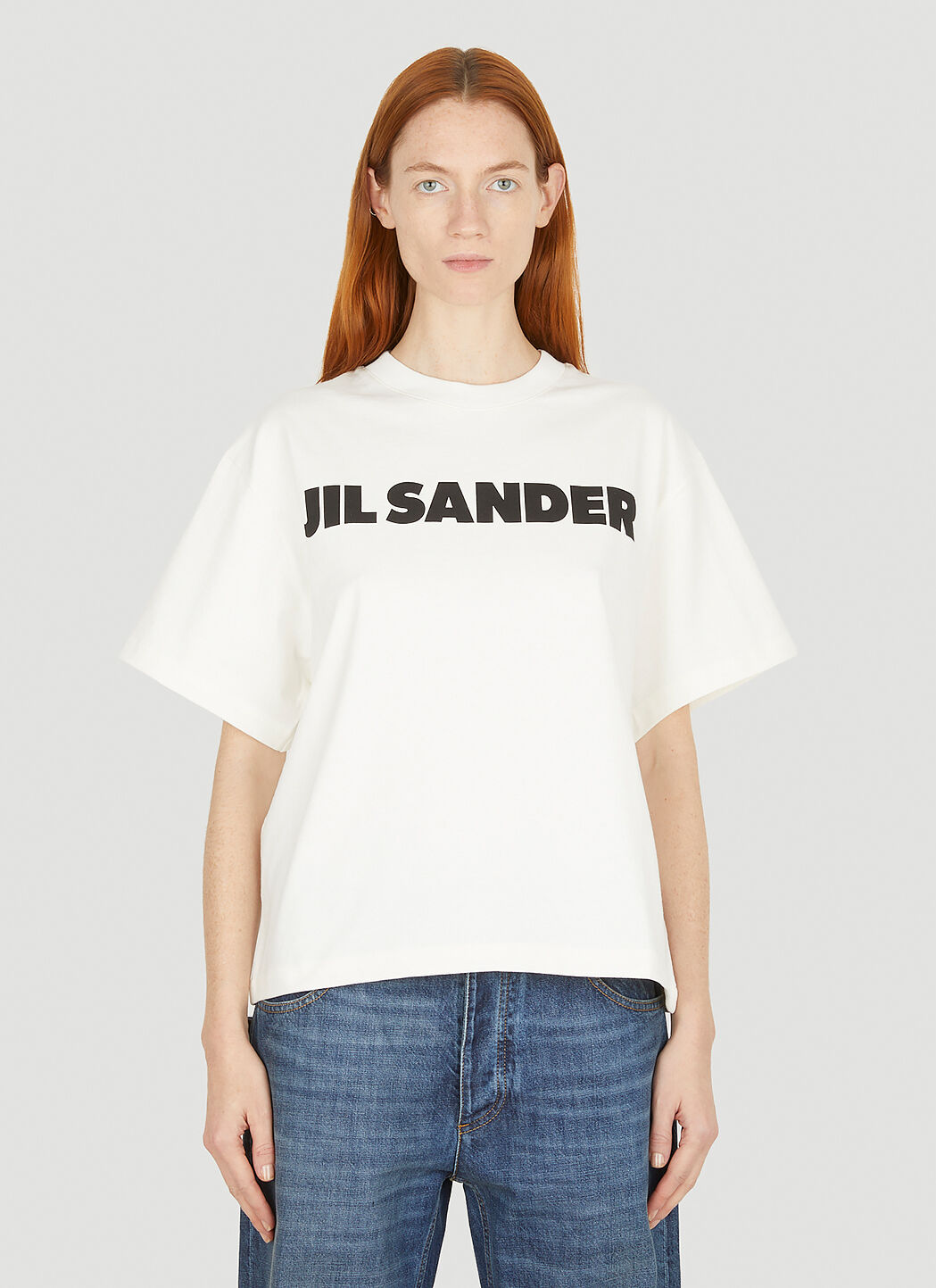 Jil Sander Logo Print T-Shirt ホワイト jil0256004