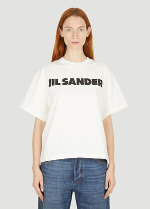 Jil Sander Logo Print T-Shirt 화이트 jil0256004