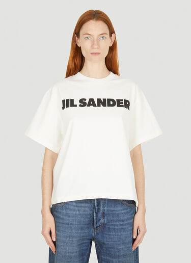 Jil Sander Logo Print T-Shirt Beige jil0252014
