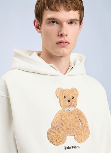 LN-CC® - Palm Angels: Bear Hoodie - White Palm Angels Bear Hoodie White pma0164076