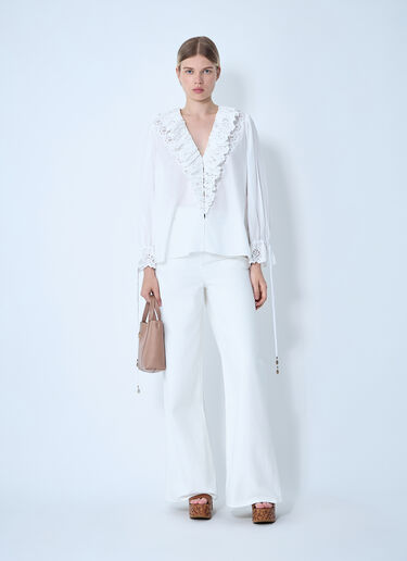 Chloé 프릴 탑  화이트 chl0261019