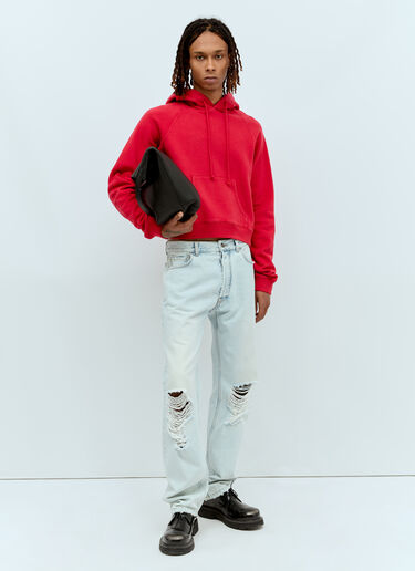 The Row Frances Cropped Sweatshirt Red row0156010