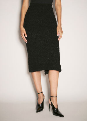 Balenciaga Boucle Midi Skirt Black bal0257005