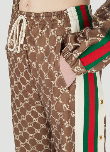 Gucci インターロッキング G クロップド [トラック] パンツ ブラウン guc0247024