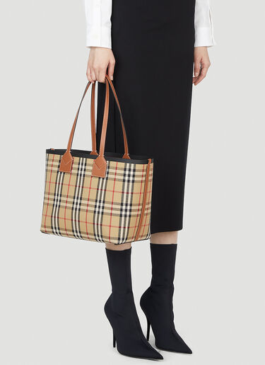 Burberry Check Tote Bag Beige bur0252036