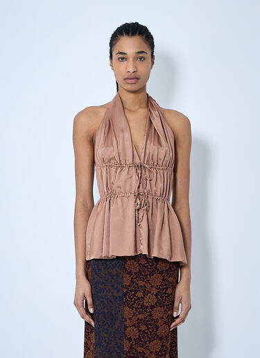 Dries Van Noten Drawstring Halterneck Top Pink dvn0260015