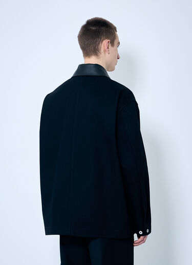 Jil Sander Cotton Twill Jacket Black jil0159008