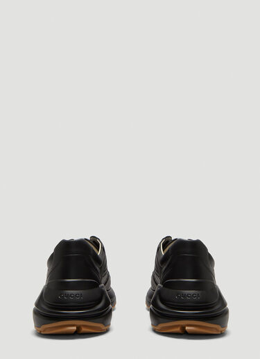 Gucci Rhyton Iridescent Logo Leather Sneakers Black guc0135049