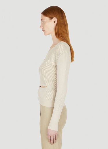 Le Cardigan Tordu Top Jacquemus Le Cardigan Tordu Top Beige jac0248007