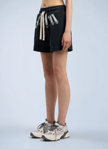 Palm Angels Big Waist Logo Sweatshorts Black pma0264184