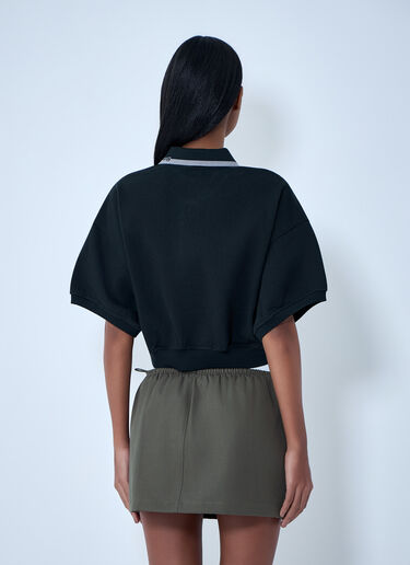 Alexander Wang Cropped Polo Shirt Black awg0263022