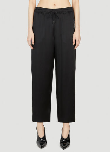 Saint Laurent 로고 프린트 팬츠 블랙 sla0251058